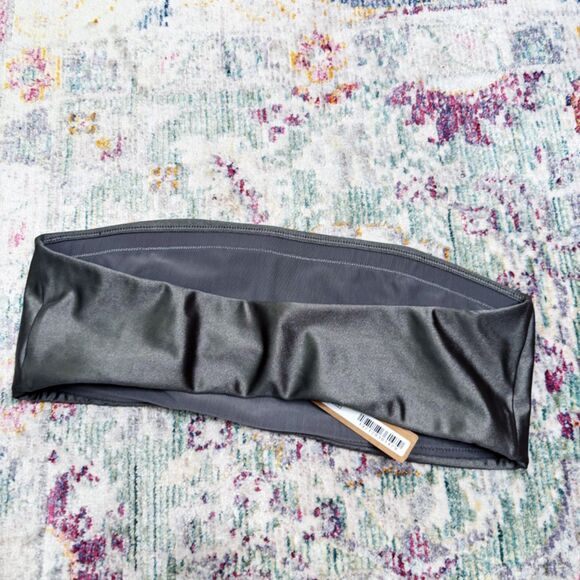 SKIMS Shine Spandex Jersey Gray Bandeau Set - Picture 4 of 8